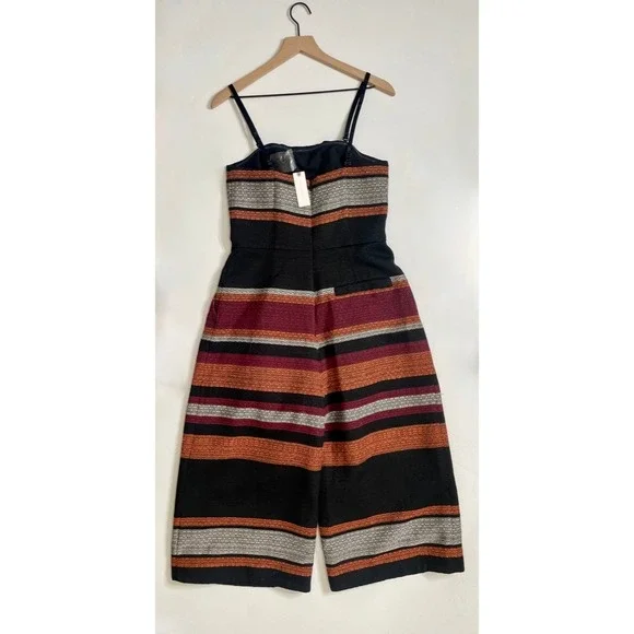 NWT!! Anthropologie COREY LYNN CALTER Nina Cropped Tweed Jumpsuit Stripes 10 - Picture 9 of 15
